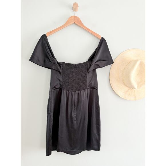 Reformation | Lanelle Silk Dress in Black | Sz 12 - Picture 8 of 10